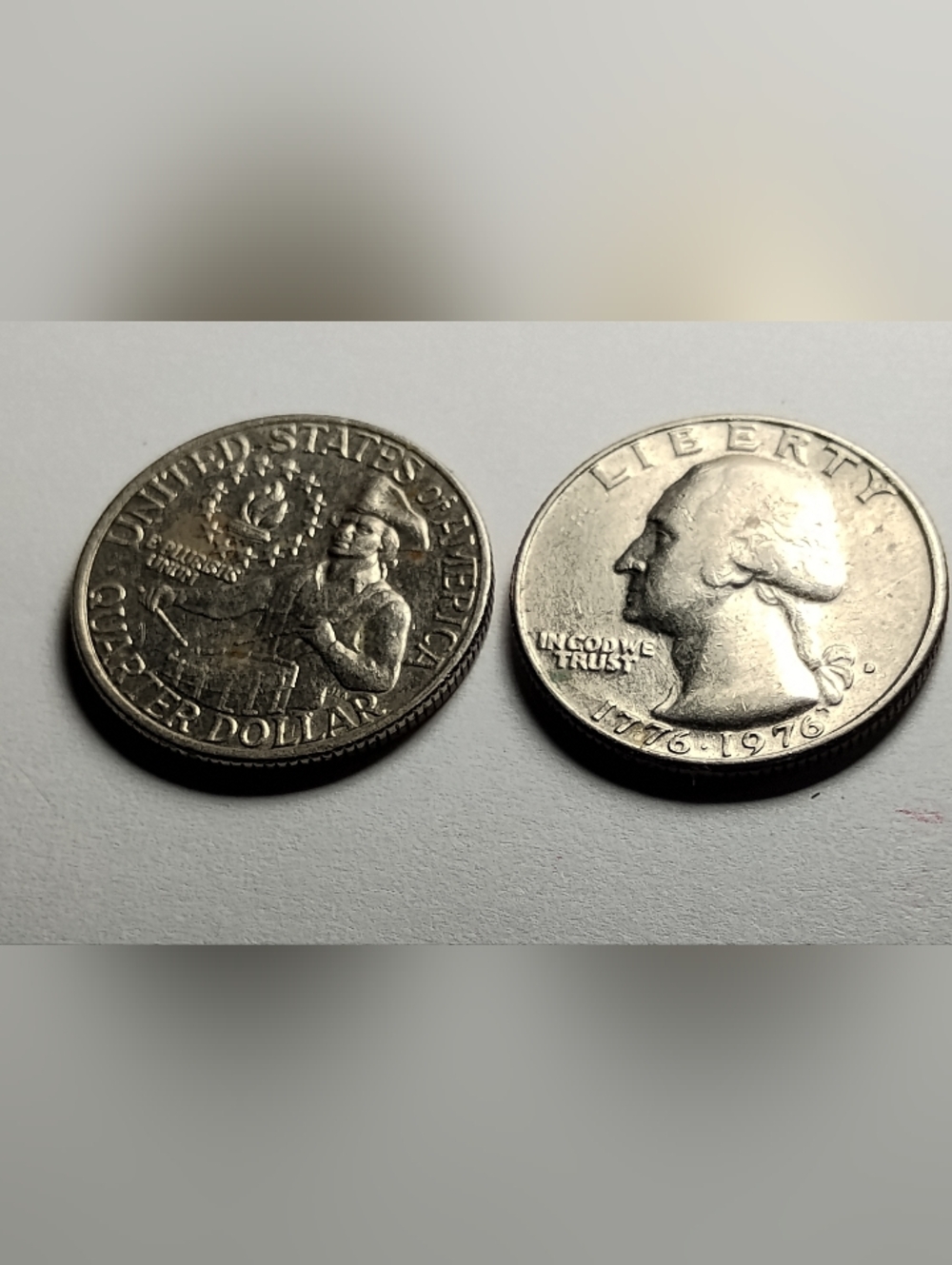 1976 P DUS Bicentennial Quarter Pair - Silver Tone CLAD CIRCULATED